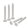 thumbnail image 1 of Uxcell Hex Head Lag Screws Bolts, 1/4" x 2" 304 Stainless Steel Partial Thread Wood Screws, 5 Pack, 1 of 7