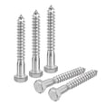 thumbnail image 1 of Uxcell Hex Head Lag Screws Bolts, 3/8" x 3" 304 Stainless Steel Partial Thread Wood Screws, 15 Pack, 1 of 7