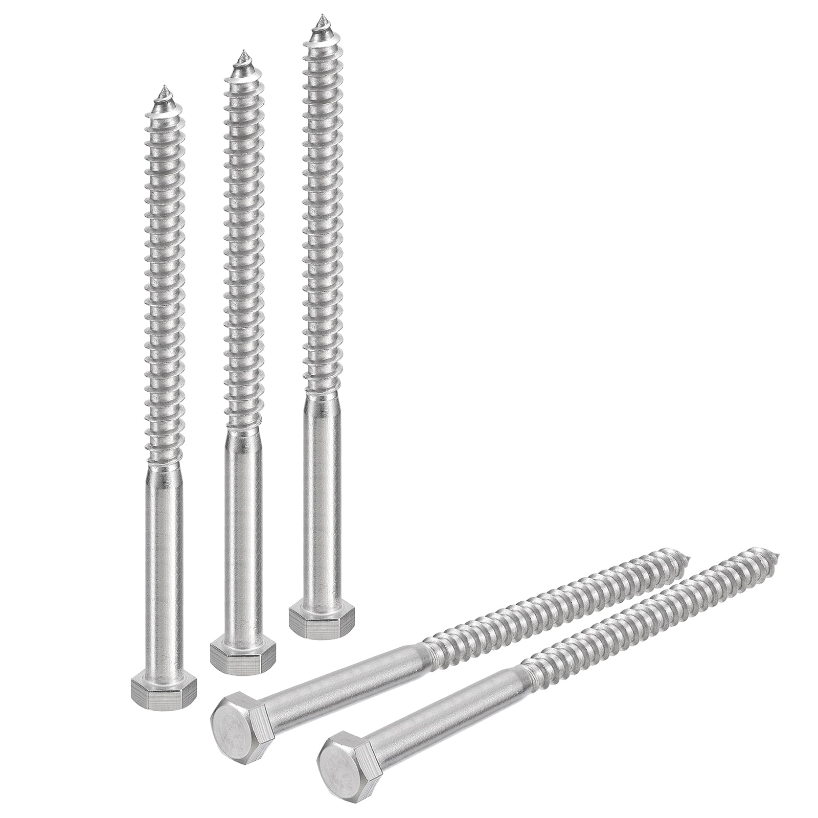 Prime-Line Hex Lag Screw 3/8in X 6in Grade 18-8 Stainless Steel 10PK - View #3