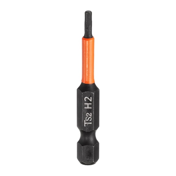Uxcell Hex Head Wrench Drill Bit 2mm(H2) Metric 1/4" Hex Shank 2"(50mm) Length S2 Steel Magnetic Impact Drivers Screwdriver Bit Hexagon Electric Drill Bits