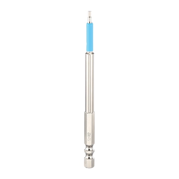 Uxcell Hex Impact Screwdriver Bits 2mm (H2.0) Magnetic Flat Head 1/4" Hex Shank 110mm (4.3") Long Chrome Plating S2 Steel Hexagon Wrench Drill Bits Electric Power Tools