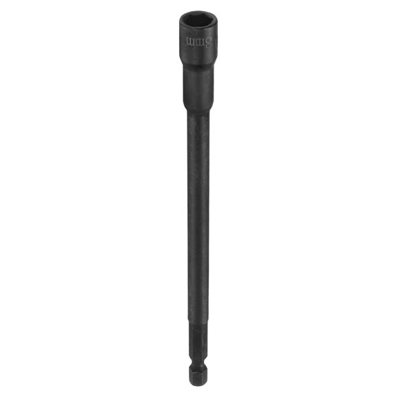 Uxcell 8mm Magnetic Hex Nut Driver Bit 1/4" Shank CR-V Steel 5.91" Long 6-Point Socket Drill Bit for Power Drill Impact Driver