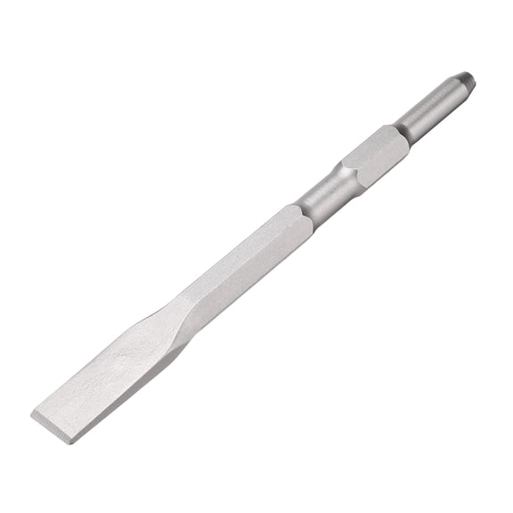 Uxcell Hex Shank Floor Scraper Chisel 10.2" x 0.6" Steel Jack Hammer Chisel Bit for Electric Demolition Gardening Landscaping Digging Cutting (Blade Width: 21.5mm)