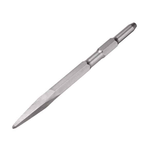 Uxcell Hex Shank Floor Scraper Chisel 10.2" x 0.6" Steel Jack Hammer Chisel Bit for Electric Demolition Gardening Landscaping Digging Cutting (Blade Width: /mm)