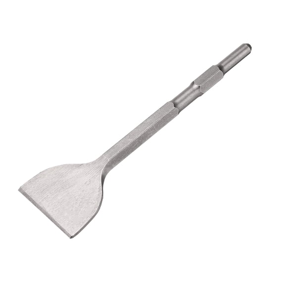Uxcell Hex Shank Floor Scraper Chisel 11" x 0.6" Steel Jack Hammer Chisel Bit for Electric Demolition Gardening Landscaping Digging Cutting (Blade Width: 76mm)