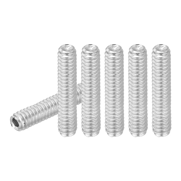Uxcell Hex Socket Grub Screw Flat Point Grub Bolt Stainless Steel Head Socket Set Screws for Door Handle Light Fixture Repair M2x8mm