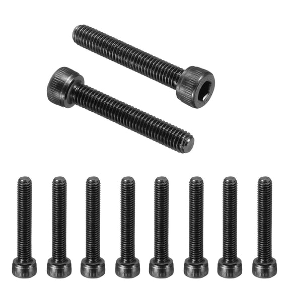Uxcell 25 Pcs M5 x 30 mm Hex Socket Head Cap Screws Bolts 12.9 Grade Carbon Steel Socket Drive Screws Black Oxide Full Threads