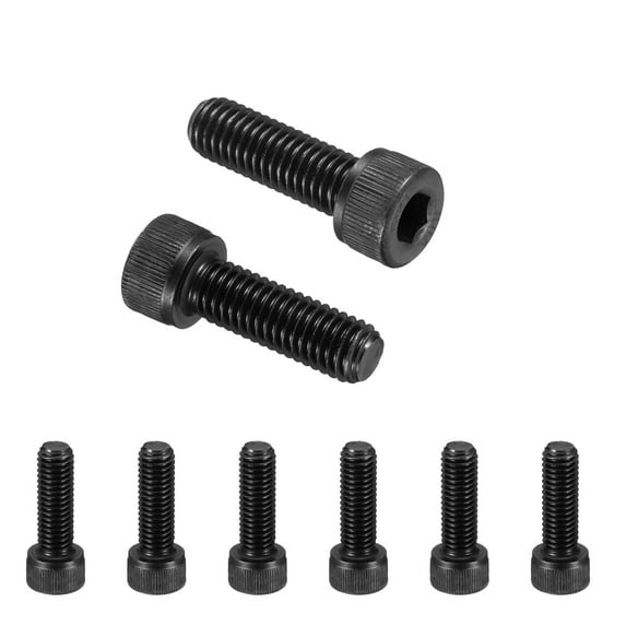 Uxcell Hex Socket Head Cap Screws Bolts, 12.9 Grade Carbon Steel Socket Drive Screws, Black Oxide, Full Threads M8 x 25 mm 25