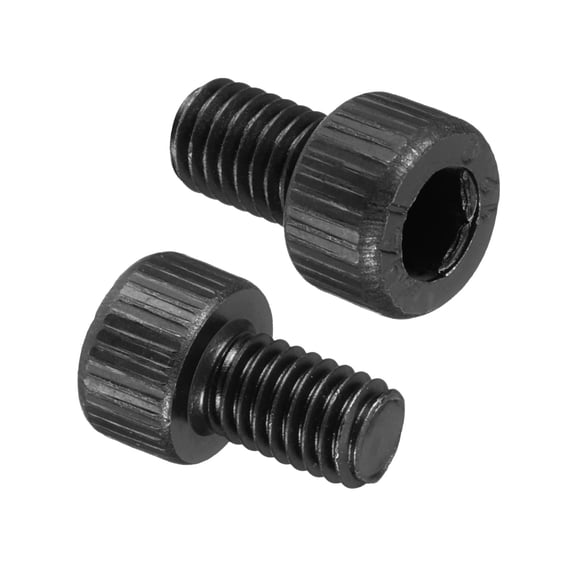 Uxcell Hex Socket Head Cap Screws Bolts, Carbon Steel Socket Drive Screws, Black Oxide Full Threads M5 x 8 mm 50