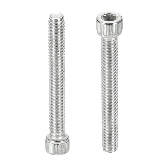 Uxcell Hex Socket Head Cap Screws Bolts, Stainless Steel Screws Bolts, Socket Hex Drive, Full Thread, Bright Finish 1/4-20x2