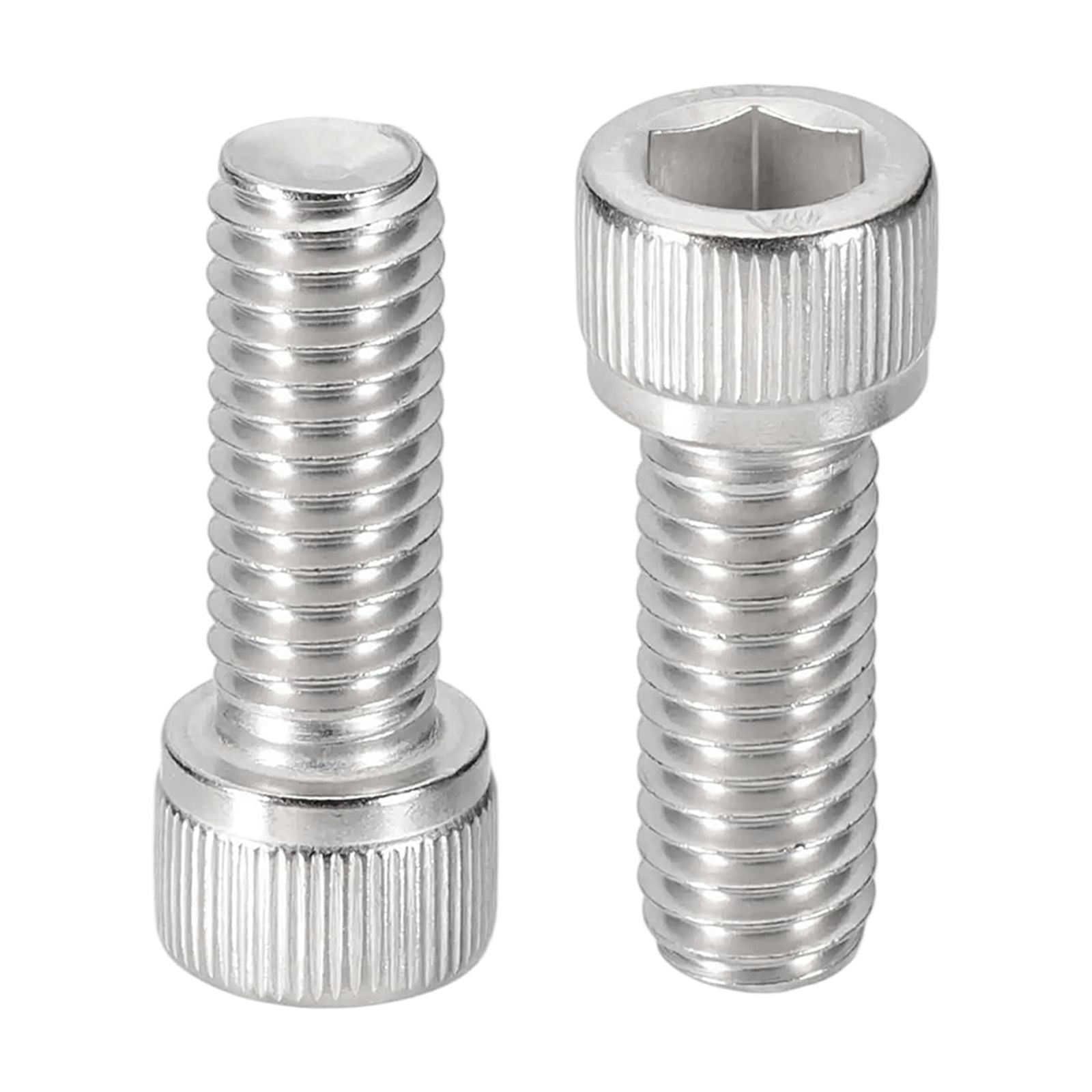 Uxcell Hex Socket Head Cap Screws Bolts, Stainless Steel Screws Bolts, Socket Hex Drive, Full Thread, Bright Finish 3/8-16x1