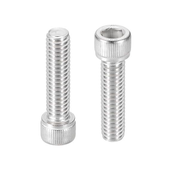 Uxcell Hex Socket Head Cap Screws Bolts, Stainless Steel Screws Bolts, Socket Hex Drive, Full Thread, Bright Finish 5/16-18x1-1/4