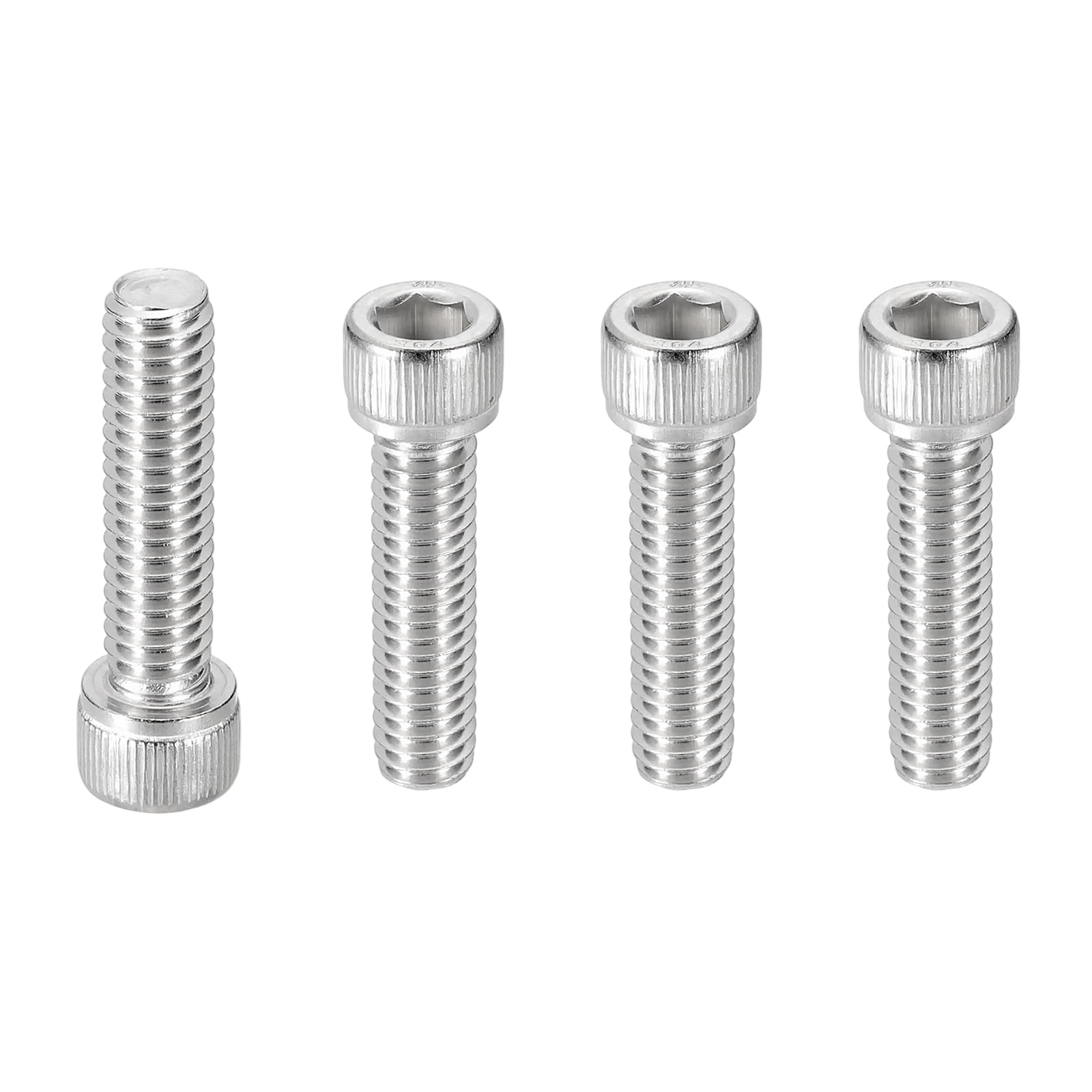 Uxcell Hex Socket Head Cap Screws Bolts, Stainless Steel Screws Bolts, Socket Hex Drive, Full Threads, Bright Finish 5/16-18x1-1/4
