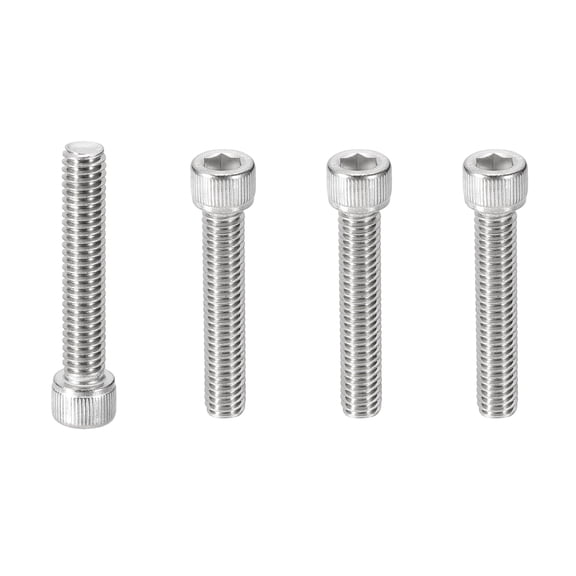 Uxcell Hex Socket Head Cap Screws Bolts, Stainless Steel Screws Bolts, Socket Hex Drive, Full Threads, Bright Finish 5/16-18x1-3/4