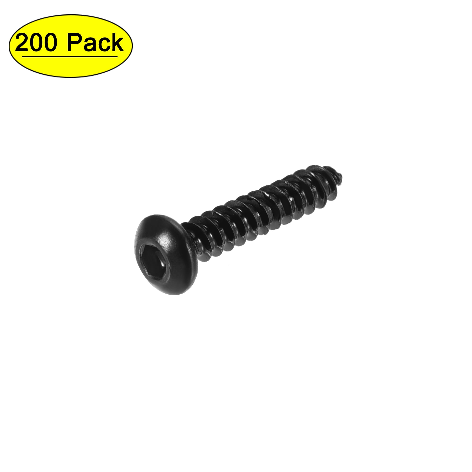 Uxcell M3.5x25mm Phillips Flat Head Self-Tapping Screws - Black Zinc Plated, 25 Pack 5 thumbnail image