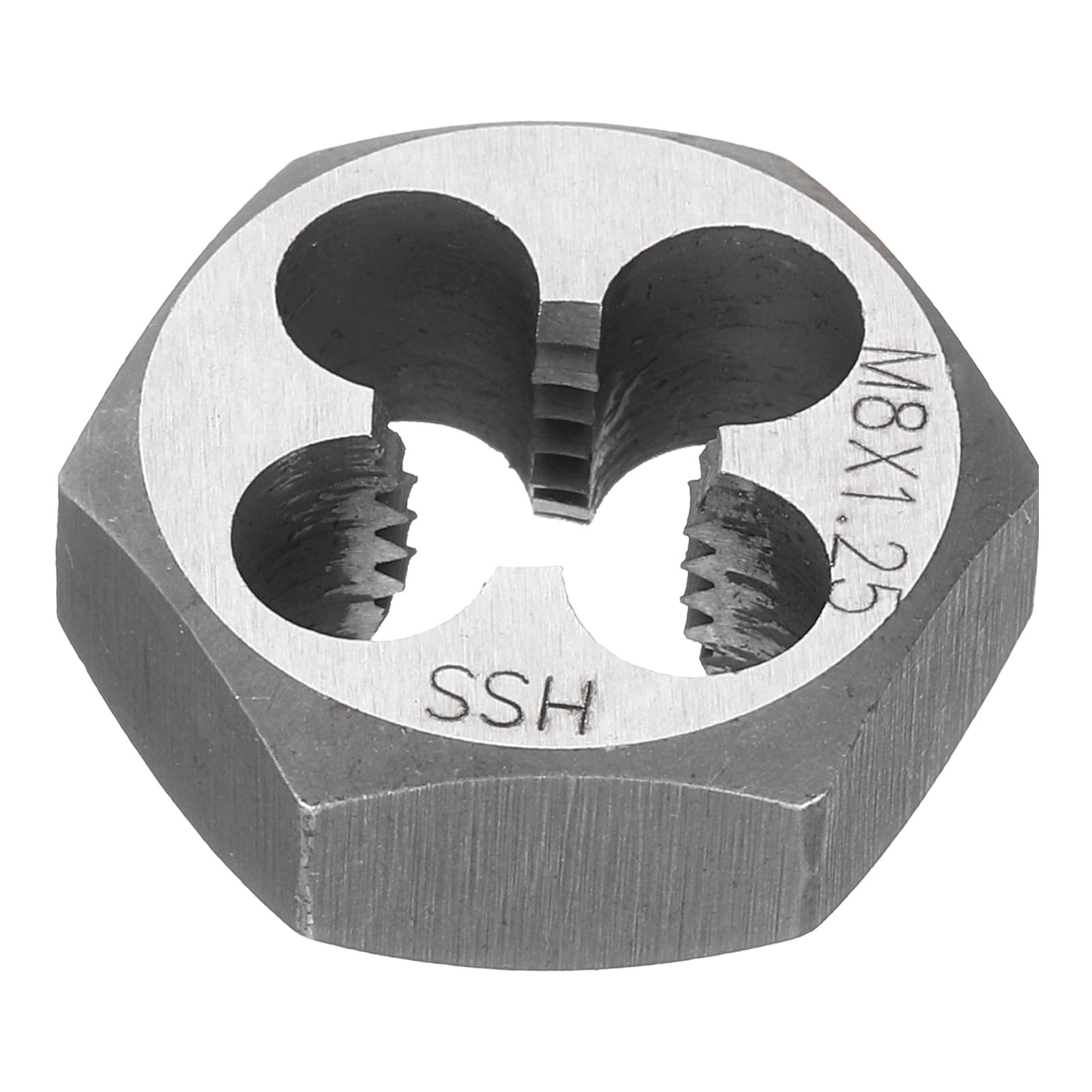 Thread Cutter M8 Uxcell Hex Threading Die M8 x 1.25 Metric Thread Right Hand Rethreading ...