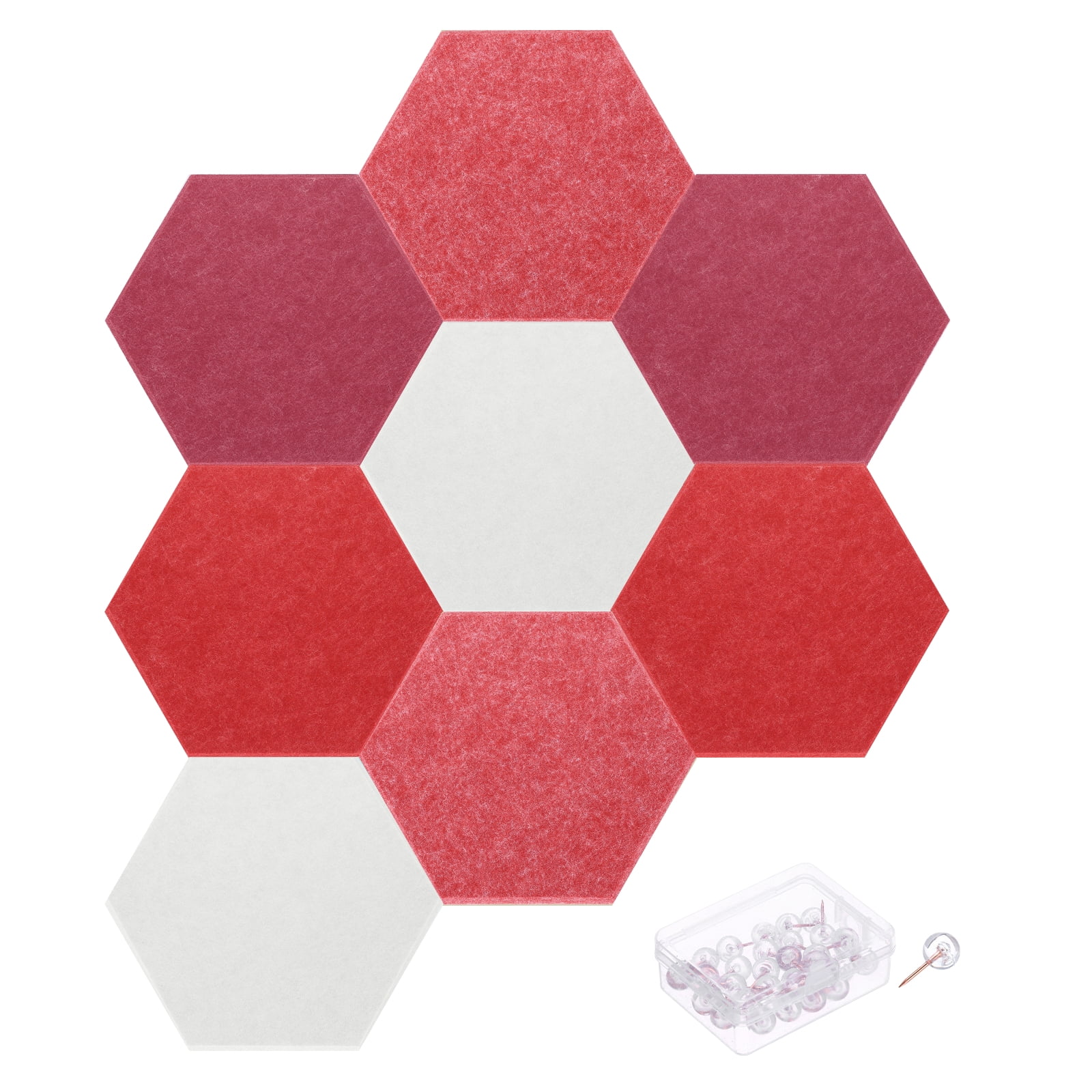 Uxcell Hexagon Acoustic Panels 30x26cm B1 Fireproof Soundproof Foam Panels