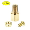 thumbnail image 1 of Uxcell Hexagon Brass Standoff Spacer Male-Female Screw Nut Kit 20 Sets 6mm+6mm, 1 of 5