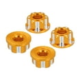 thumbnail image 1 of Uxcell Hexagonal Nuts Aluminum M4 RC Wheel Hex Nuts for 1/10 RC Model Car Upgraded Parts Pack of 4(Golden), 1 of 6