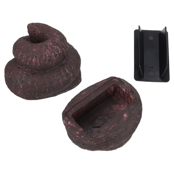 Uxcell Hide A Key Outside, Fake Stool Hide A Spare Key Outdoor Waterproof Key Hider Decoration Safe Storage Lock Box Hidden Key Holder for Outside Garden Decoration, Dark Brown