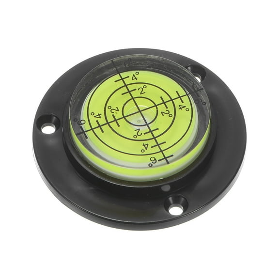 Uxcell High Precision Horizontal Bubble Level 12x49mm Round Bull's-Eye Level Measuring Layout Tools, Black Green