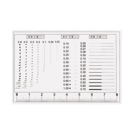 Uxcell High Precision SEC Size Estimation Chart 8cm Covered for Diameter Area Line Width Defects Measuring