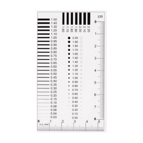 Uxcell High Precision SEC Size Estimation Chart 8x5.5cm 0.2mm for Diameter and Line Width Defects Measuring