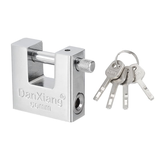 Uxcell High Security Padlock with 4 Keys for Storage Unit Garage Lock Fences Sheds Garages 2"