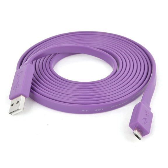 Uxcell High Speed USB 2.0 Type A Male to Micro B 5-Pin Male M/M Extension Cable  Purple Plastic 9.8Ft