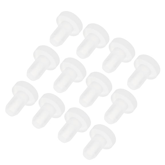 Uxcell High Temp Silicone Plug Dia 3.5mm/0.14" T Shaped Solid for Sealing Plugs Transparent Pack of 20(OD 6.5mm/0.26")