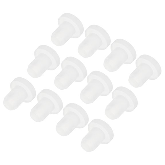 Uxcell High Temp Silicone Plug Dia 4.5mm/0.18" T Shaped Solid for Sealing Plugs Transparent Pack of 20(OD 7.5mm/0.3")