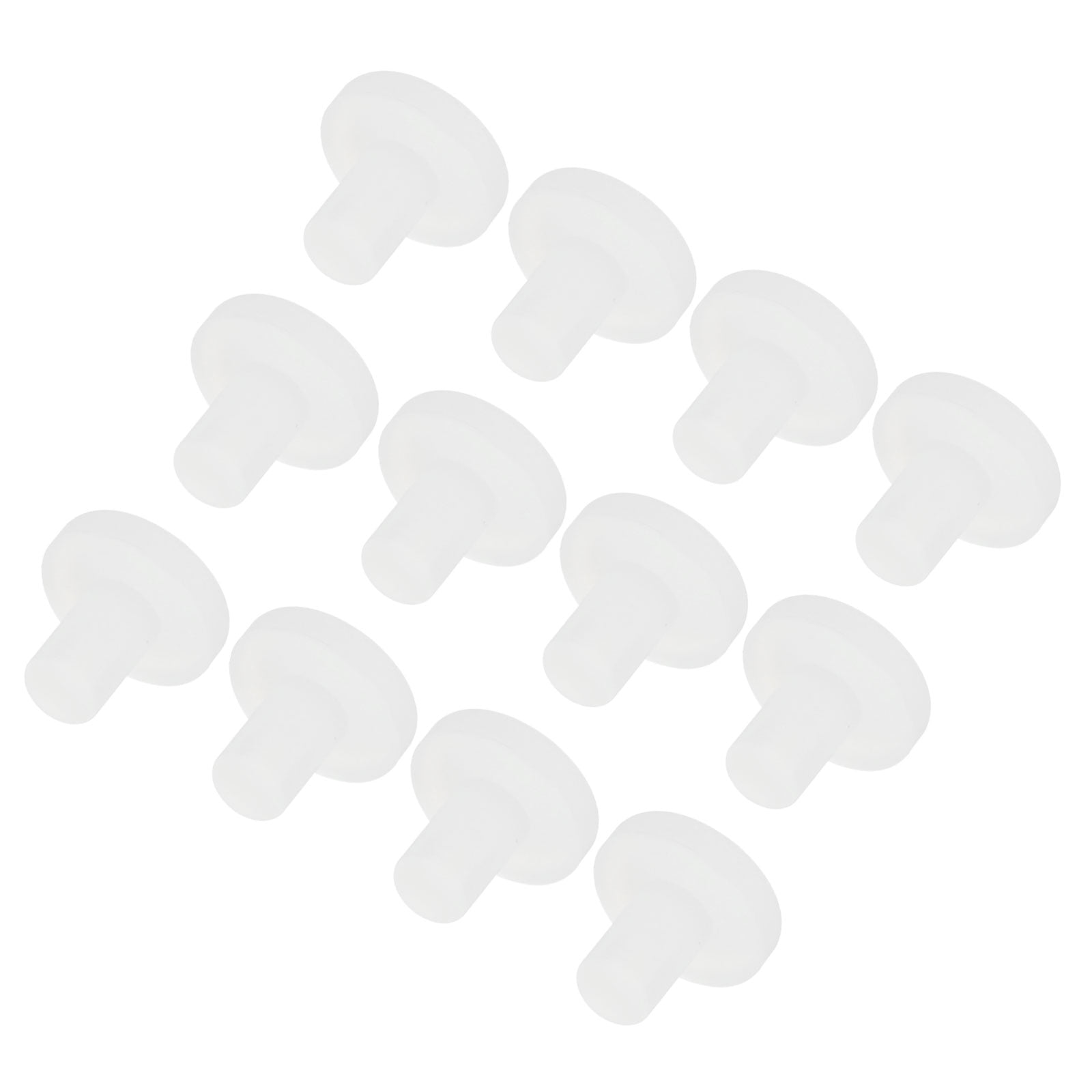 Uxcell High Temp Silicone Plug T Shaped Solid Stopper Transparent ...