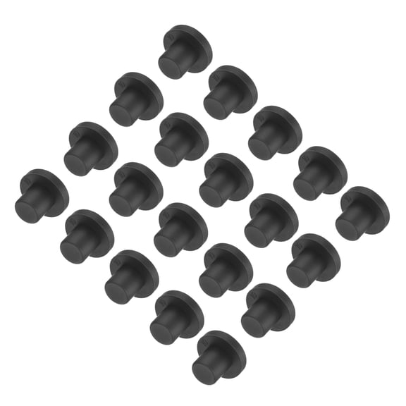 Uxcell High Temp Silicone Plug Mount Dia 10mm/0.39 inch t Shaped Rubber Stopper Hole Plugs for Powder Coating Plating Waterproof Plugs Sealing Plugs Black Pack of 36