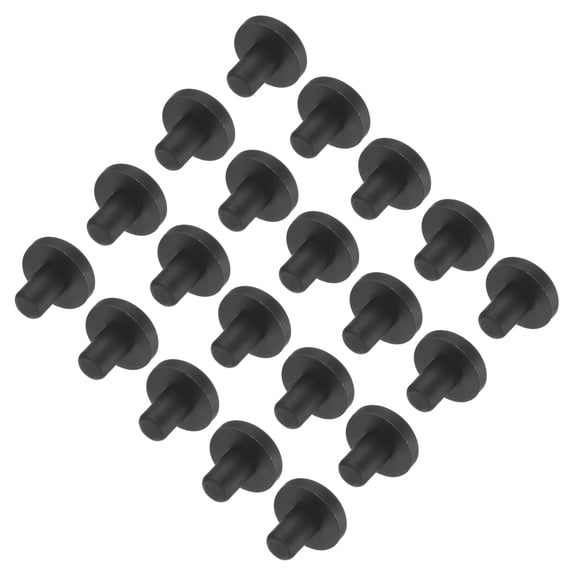 Uxcell High Temp Silicone Plug Mount Dia 5mm/0.2 inch t Shaped Rubber Stopper Hole Plugs for Powder Coating Plating Waterproof Plugs Sealing Plugs Black Pack of 36