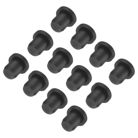 Uxcell High Temp Silicone Plug Mount Dia 6.5mm/0.26 inch t Shaped Rubber Stopper Hole Plugs for Powder Coating Plating Waterproof Plugs Sealing Plugs Black Pack of 12