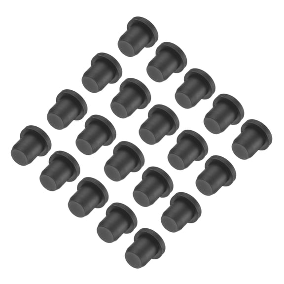 Uxcell High Temp Silicone Plug Mount Dia 7.5mm/0.3 inch t Shaped Rubber Stopper Hole Plugs for Powder Coating Plating Waterproof Plugs Sealing Plugs Black Pack of 36