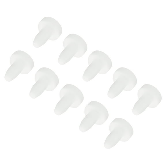 Uxcell High Temp Silicone Plug Solid Silicon Stopper 3.5mm White