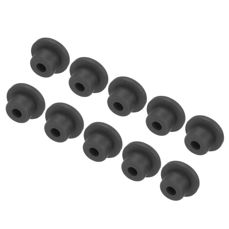 Uxcell High Temp Silicone Plug T Shaped Silicon Stopper for Powder Coating Anodizing Plating Black 23x10x15mm 10pcs