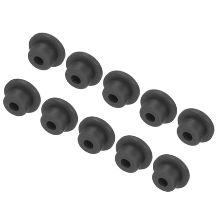 Uxcell High Temp Silicone Plug T Shaped Silicon Stopper for Powder Coating Anodizing Plating Black 25x10x17mm 10pcs