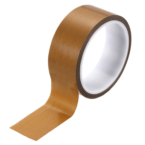 Uxcell High Temperature Tape 1-9/16 Inch x 33 Feet, Coated Fiberglass Adhesive Tape for Vacuum Sealer Machines Hand-Impulse Sealers Insulation, Brown