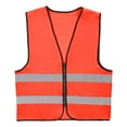 thumbnail image 1 of Uxcell High Visibility Reflective Safety Vest, Class 2 Construction Work Vest Smooth Zipper Front for Construction Safety Use Orange, 1 of 7