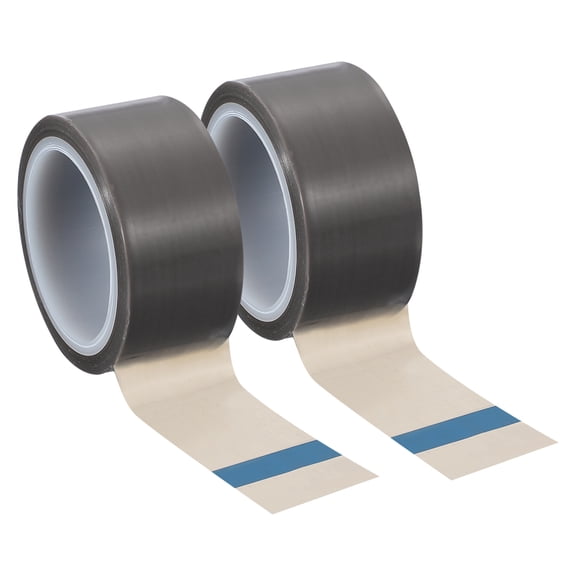 Uxcell 1" x 33ft Heat Resistant Tape Polytetrafluoroethylene Adhesive Tape Smooth Surface 0.08mm Thick 2 Pcs