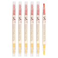 thumbnail image 1 of Uxcell Highlighter Pen, 6 Pack Double Ended Highlighter Broad Tips Marker Pens Studying Supplies for Office Home Daily Use, Yellow/Orange, 1 of 6
