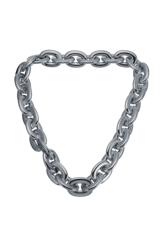 Hip Hop Chain Necklace, 80cm/31" 80s 80s Men's Fake Chunky Chain Costume Fancy Necklace Accessory for Hip Hop Rapper Punk Style Party, Black