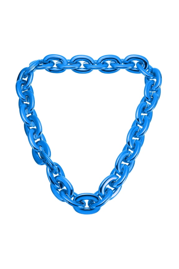 Hip Hop Chain Necklace, 80cm/31" 80s 80s Men's Fake Chunky Chain Costume Fancy Necklace Accessory for Hip Hop Rapper Punk Style Party, Blue