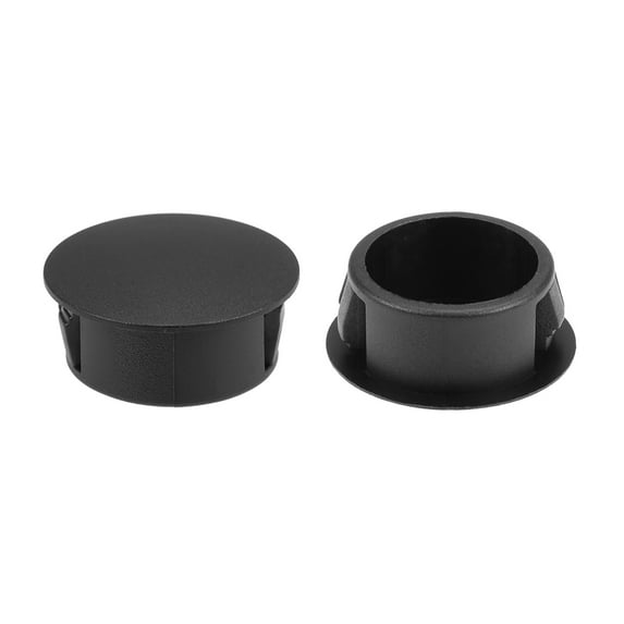 Uxcell Hole Plugs Plastic Hole Tube Fastener Cover Black 22mm(7/8-inch) 50Pcs