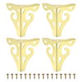 thumbnail image 1 of Uxcell Hollow Out Furniture Legs, Modern Metal Triangle Couch Feet Replacement Gold 4.7 Inch, 1 of 5