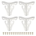 thumbnail image 1 of Uxcell Hollow Out Furniture Legs, Modern Metal Triangle Couch Feet Replacement Silver 3.7 Inch, 1 of 5