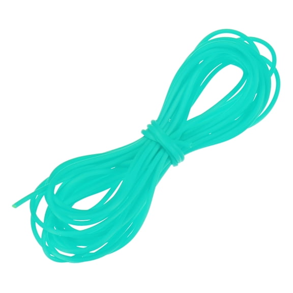 Uxcell Hollow Pipe Tubing Rubber Cord, 5.5 Yards 2mm Stretchy String with 1.2mm Hole for DIY Crafts, Cyan