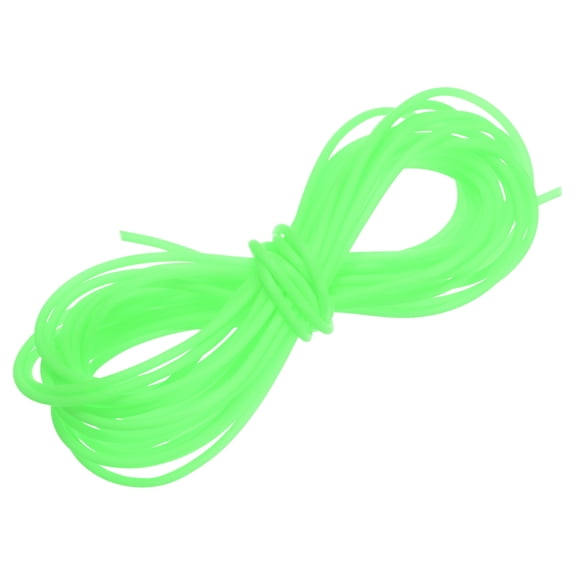 Uxcell Hollow Pipe Tubing Rubber Cord, 5.5 Yards 2mm Stretchy String with 1.2mm Hole for DIY Crafts, Light Green
